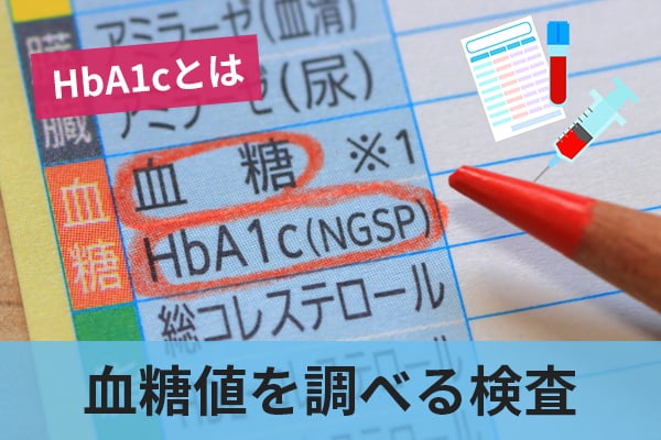 HbA1cは血糖値を調べる検査であり、糖尿病の診断や治療に利用する