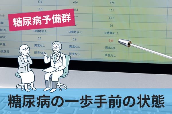 糖尿病予備群は糖尿病発症の一歩手前の状態