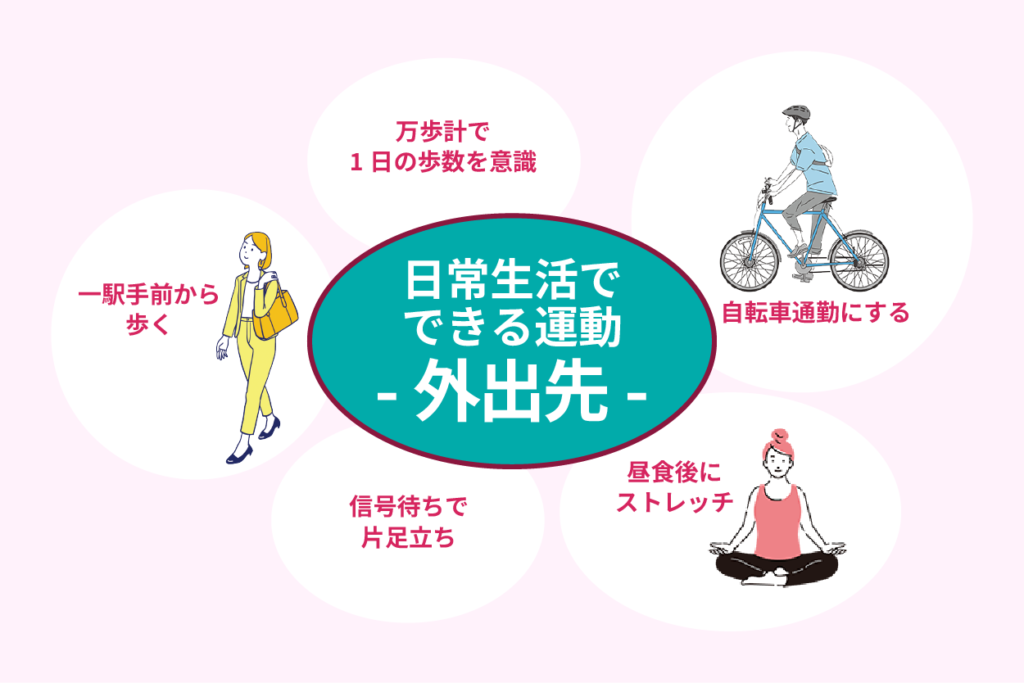 日常生活でできる運動 外出先