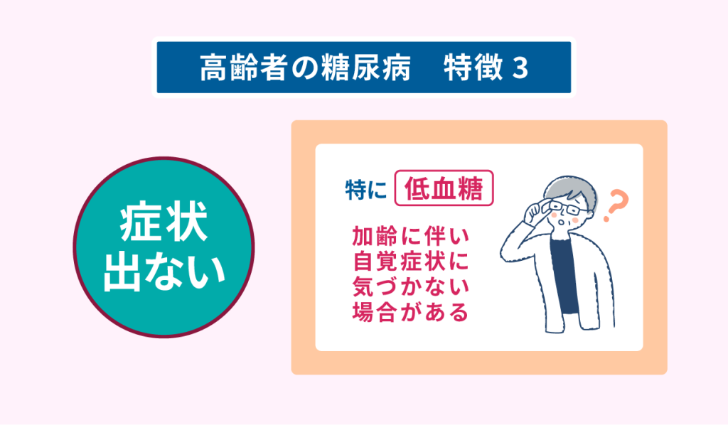 高齢者の尿糖病　特徴３症状出ない